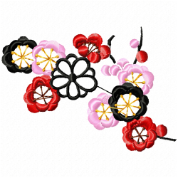 Flowers And Tree Embroidery Design 7 Flowers And Tree Embroidery Design 7